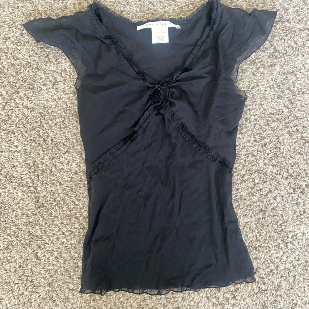 Vintage Black Y2K Top
